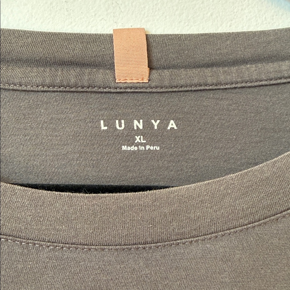 lunya Charcoal Long-Sleeve Crewneck Top Xlarge - Picture 2 of 7
